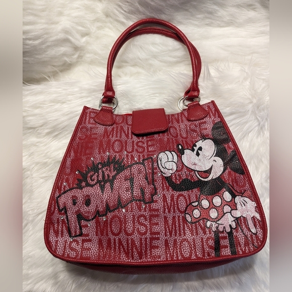 Vintage GIRL POWER Minnie Mouse Bag Disney Parks Bag Rare - Picture 2 of 9